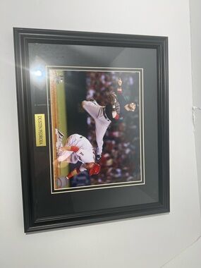 MLB Framed Action Photo -‎ Black Frame with Red & White Players